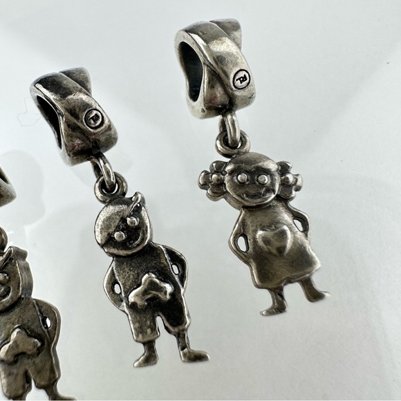Vintage Signed RL Italy 925 Silver Child Boy Girl Charms - Picture 12 of 12